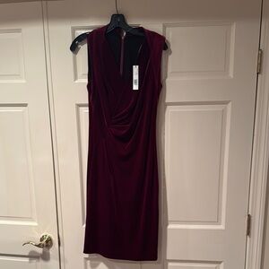 Elegant Burgundy Sleeveless Dress